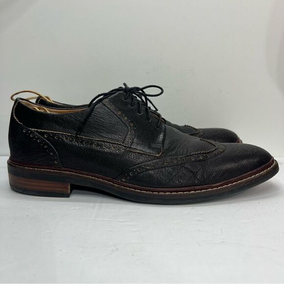 Cole Haan Grand OS Shoes Pebbled Leather Wingtip Loafer Shoes - Picture 1 of 10